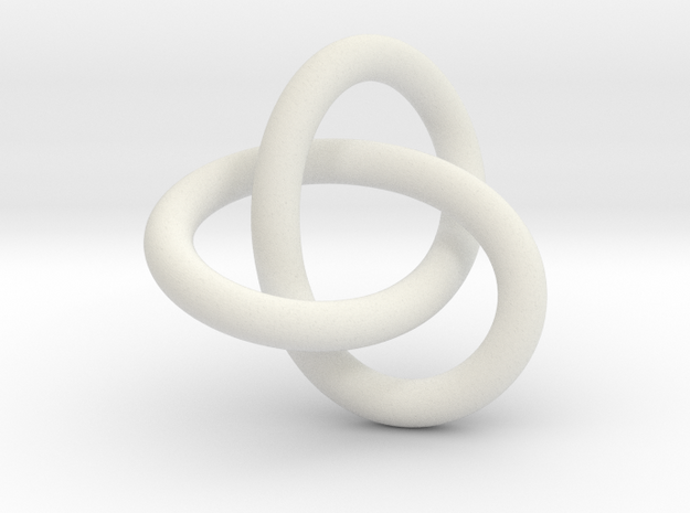 Tri Knot Pendant in White Natural Versatile Plastic