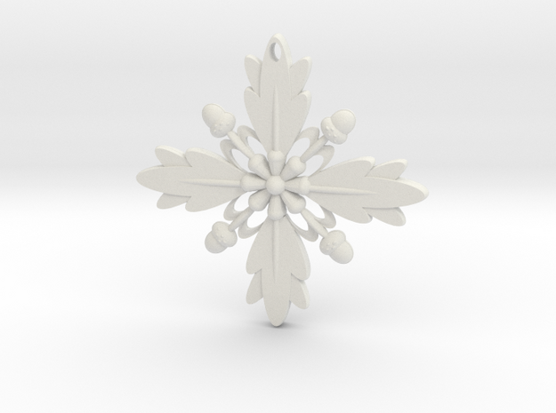Grand Central Snowflake - 3D in White Natural Versatile Plastic