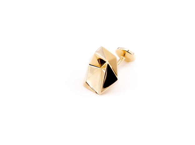 Cufflinks Origami  in 14k Gold Plated Brass