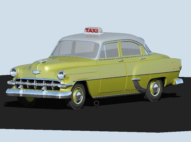 1954 Chevy Taxi (2) N Scale Vehicles in Smooth Fine Detail Plastic