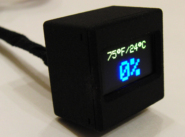 Arduino Beetle & OLED Display Case in Black Natural Versatile Plastic