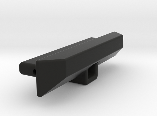 SCX24 Custom Crawler rear bumper with hitch receiv in Black Natural Versatile Plastic