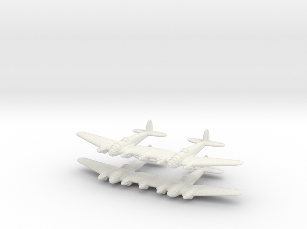 He-111Z Bomber= 1/700 (x2) in White Natural Versatile Plastic