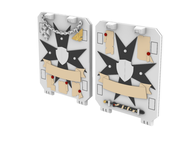 Space Templar Light Tank Door Veteran Style in Tan Fine Detail Plastic