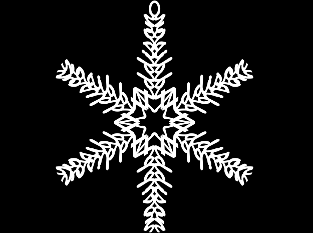 Addison snowflake ornament in White Natural Versatile Plastic