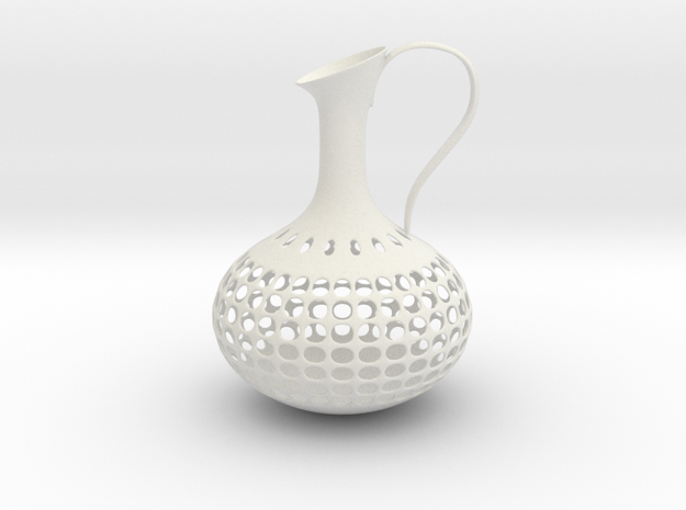 Vase 1900D in White Natural Versatile Plastic