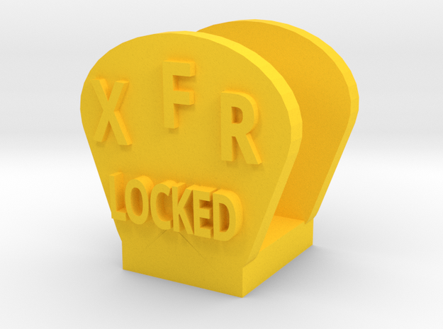 CRC1010 Diff Lock Switch Protector TRX-4 TQi Radio in Yellow Processed Versatile Plastic