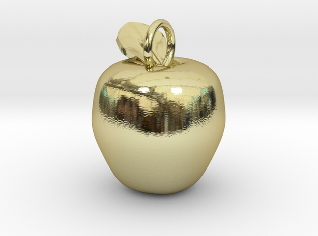 Apple Charm in 18k Gold Plated Brass