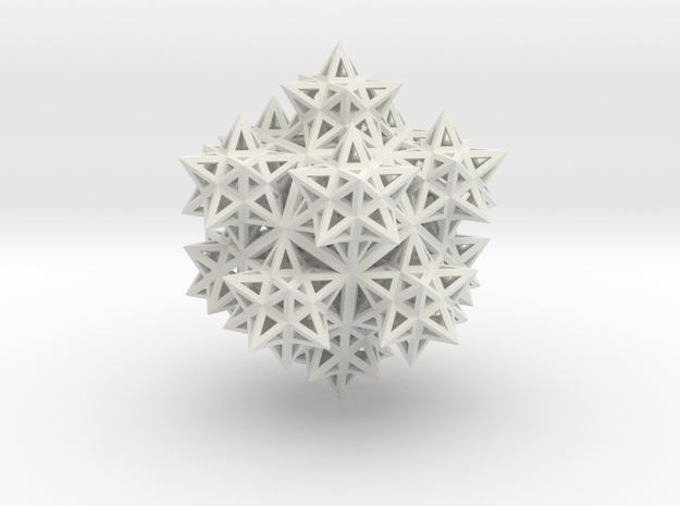14 Stellated Dodecahedrons in White Natural Versatile Plastic