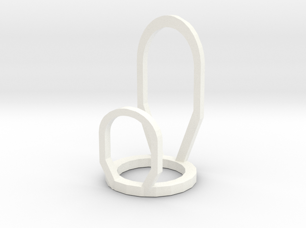 MCP Ring Splint (Size 4) in White Processed Versatile Plastic: 4 / 46.5