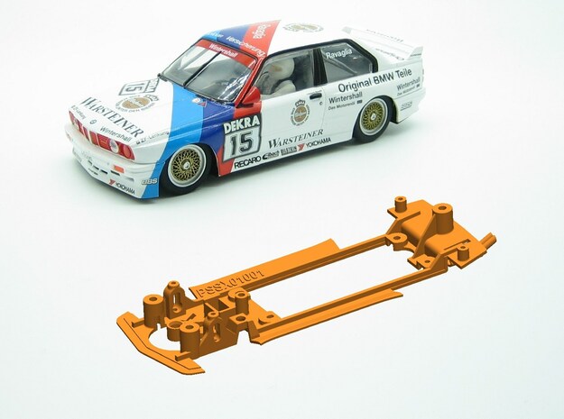 PSSX01001 Chassis for Scalextric BMW M3 E30 in White Natural Versatile Plastic
