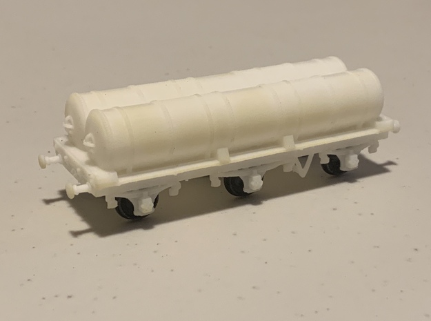 OO scale LBSCR 6W Gas Tank Wagon Ver. 1 in White Natural Versatile Plastic: 1:76 - OO