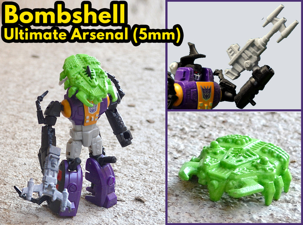 Bombshell Ultimate Arsenal (5mm) in White Natural Versatile Plastic: Extra Large