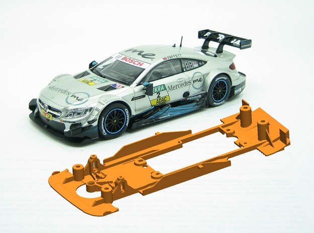 PSCA01901 Chassis for Carrera Mercedes AMG C63 DTM in White Natural Versatile Plastic