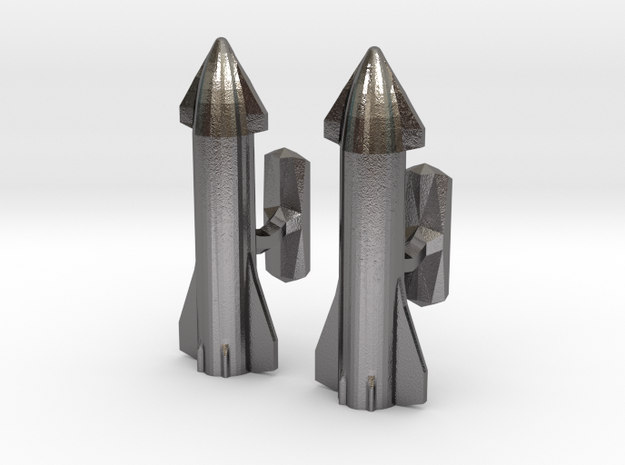 Starship Cufflinks in Polished Nickel Steel
