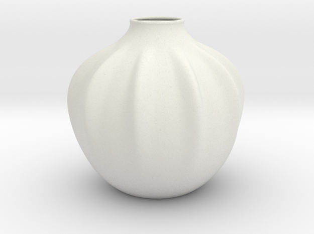 Vase 2220 in White Natural Versatile Plastic