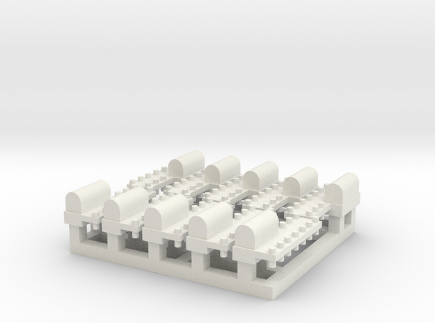 Tiny Naval Base x10 in White Natural Versatile Plastic