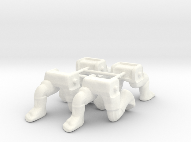 ROMAN LEGS 2 BENT X4 in White Processed Versatile Plastic