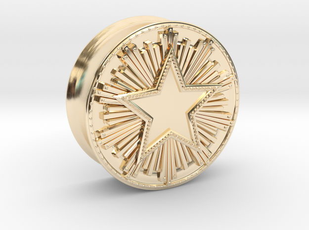 CS:GO - Service Medal Tunnel  in 14K Yellow Gold