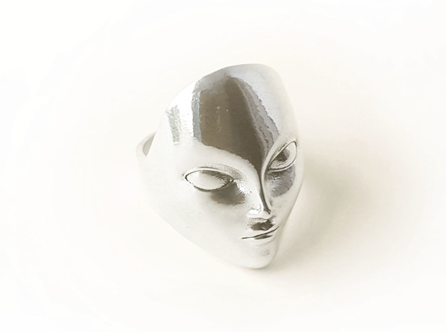 ALIEN RING in Polished Silver: 7 / 54