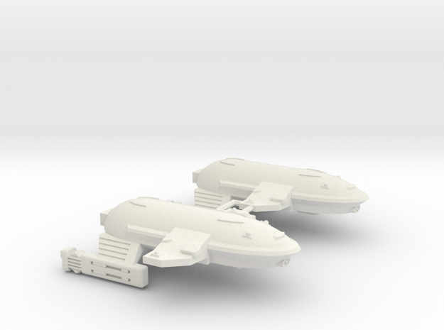 3788 Scale WYN Barracuda Frigates (2) CVN in White Natural Versatile Plastic