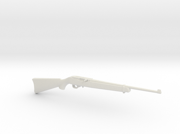 1:6 Miniature Ruger 10/22 Gun in White Natural Versatile Plastic