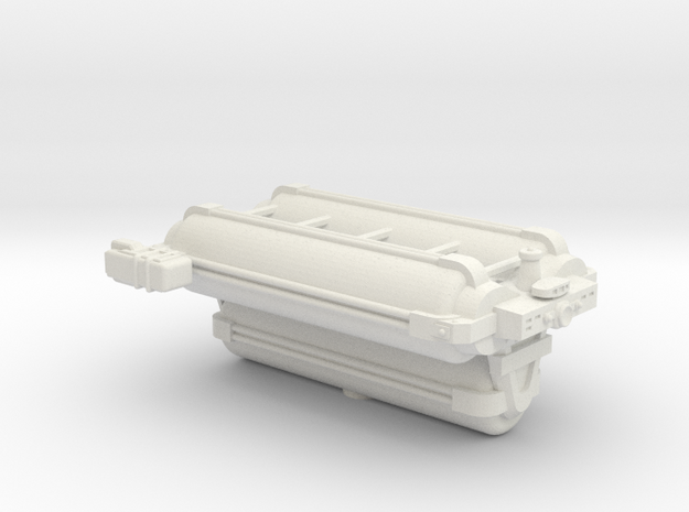 Omni Scale General Jumbo Armed Freighter SRZ in White Natural Versatile Plastic
