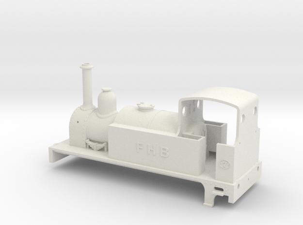Neilson 2-2-2T tank engine in White Natural Versatile Plastic