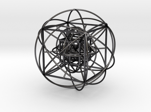 Unity Sphere (medium) in Polished and Bronzed Black Steel