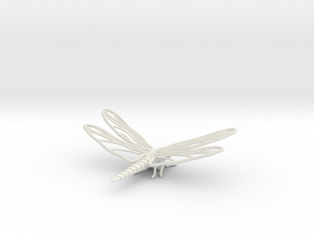 Dragonfly in White Natural Versatile Plastic