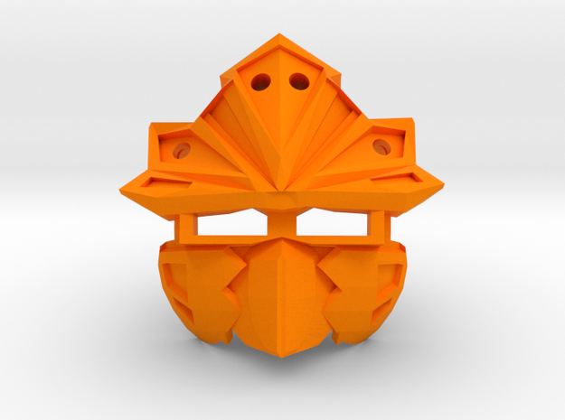 Mask of Speed in Orange Processed Versatile Plastic