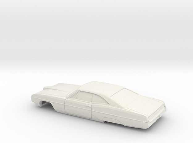 1/32 1968 Pontiac Bonneville Coupe Shell in White Natural Versatile Plastic