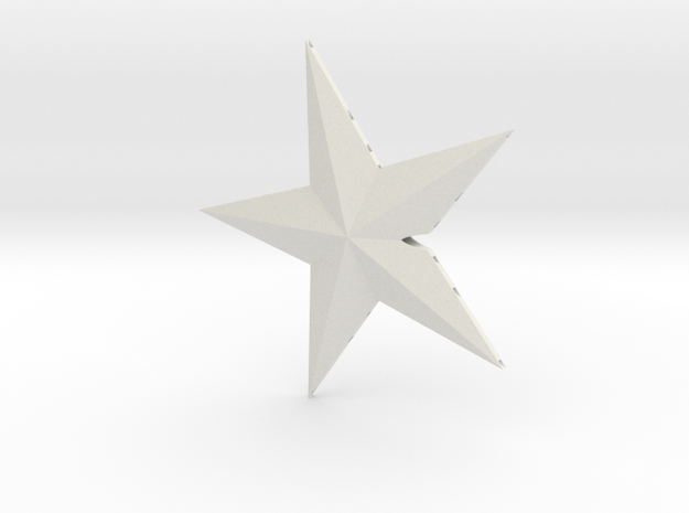 Glowing Christmass star.  in White Natural Versatile Plastic: 28mm