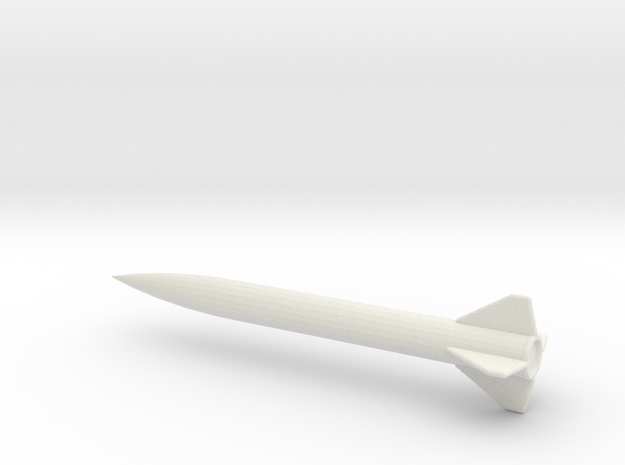 1/72 Scale Little John XM47 Missile in White Natural Versatile Plastic