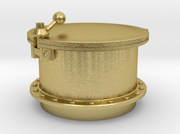1/32 scale Oil filling hatch in Natural Brass