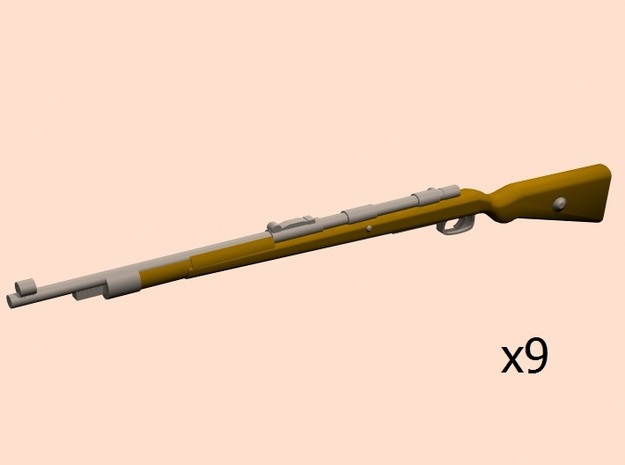 1/18 Mauser 98k rifles in White Processed Versatile Plastic