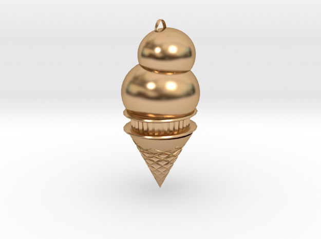 Ice cream_Summer food in Polished Bronze