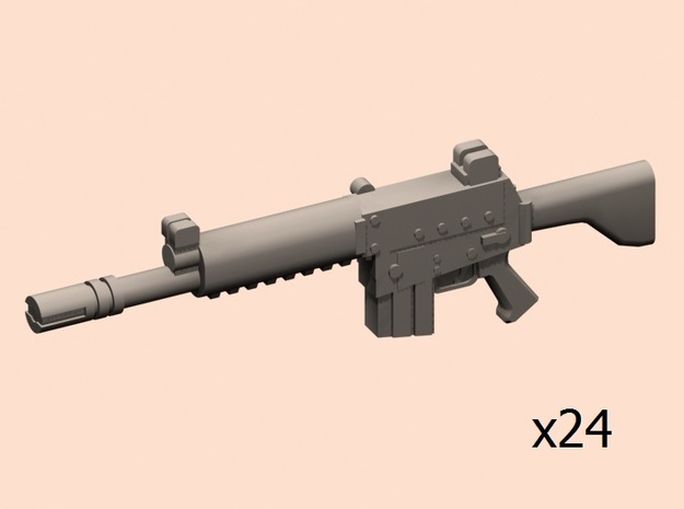 28mm AR-18 assault rifle in Tan Fine Detail Plastic