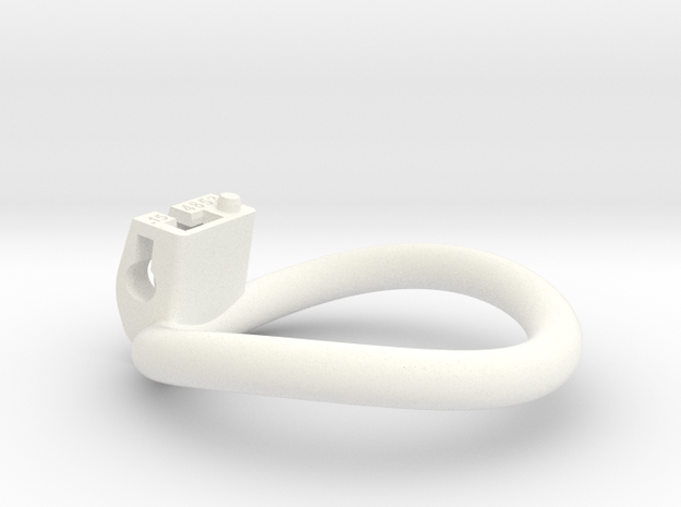 Cherry Keeper Ring - 48x53mm Tall Oval -15°~50.5mm in White Processed Versatile Plastic