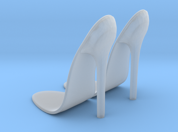 girl-platform sole base-heel1 in Smooth Fine Detail Plastic