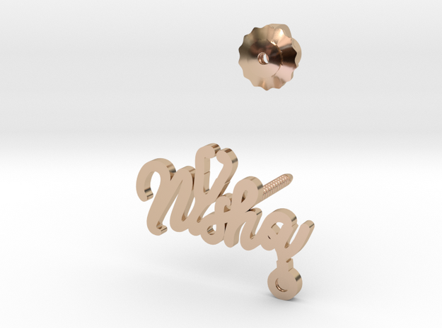 Nisha Earrings Single Side in 14k Rose Gold Plated Brass