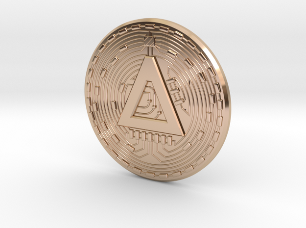 ERC20 Token - AladdinCoin in 14k Rose Gold Plated Brass