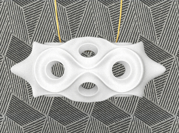 Gaudí Chimney Pendant Type A in White Natural Versatile Plastic: Medium