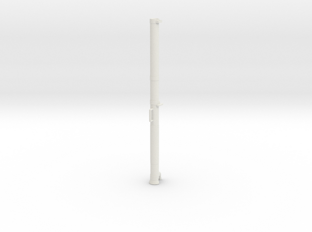 1:6 Miniature 70mm AT Rocket Launcher in White Natural Versatile Plastic