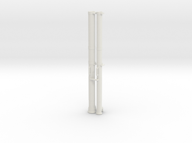 1:6 90mm & 70mm AT Rocket Launcher in White Natural Versatile Plastic