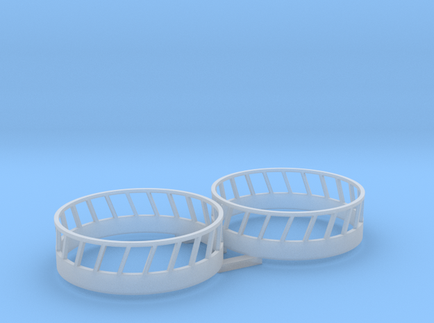 Cattle Feeder 1-87 HO Scale 2 Pack in Smooth Fine Detail Plastic