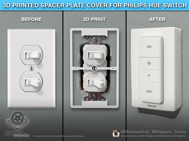 Philips Switch Duplex Toggle Plate (Set of 2) in White Natural Versatile Plastic