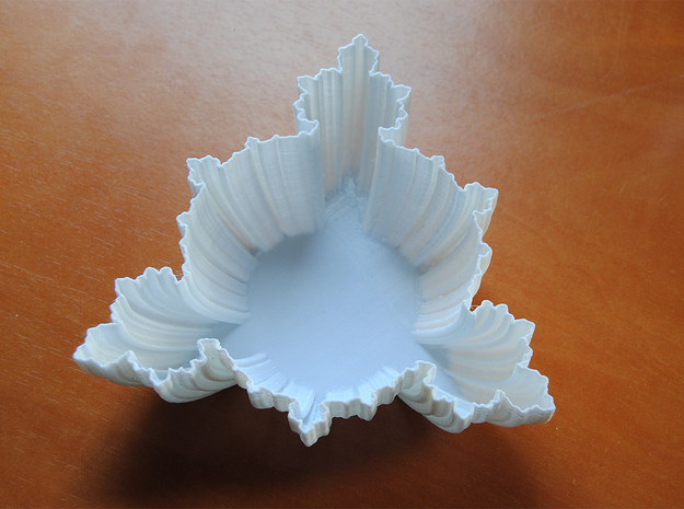 Fractal Bowl in White Natural Versatile Plastic