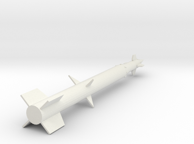 1/72 Scale Spartan Missile in White Natural Versatile Plastic