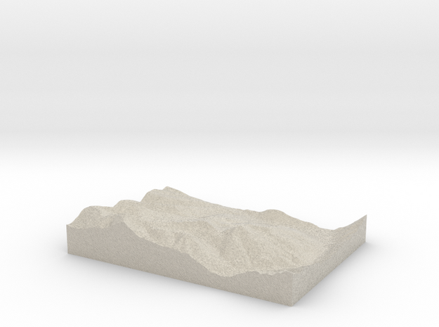 Model of Union Mountain in Natural Sandstone